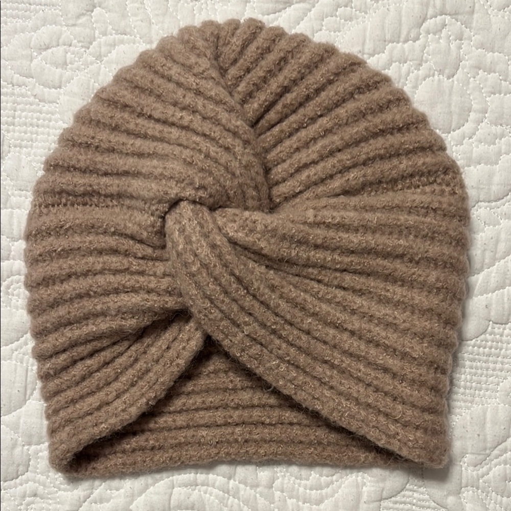 H&M Rose Pink Knitted Turban Hat